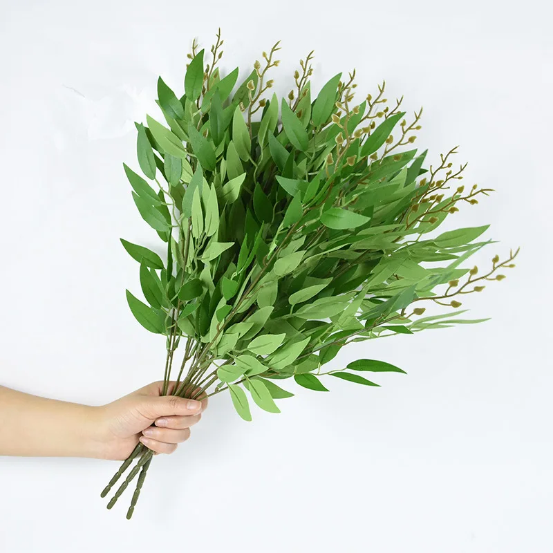 Ruscus Stem Faux - 인공 식물 이탈리아 루스커스 녹색 줄기