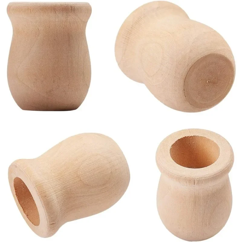 Florist Supply Vases - 미완성 빈 나무 꽃병 꽃병 양초