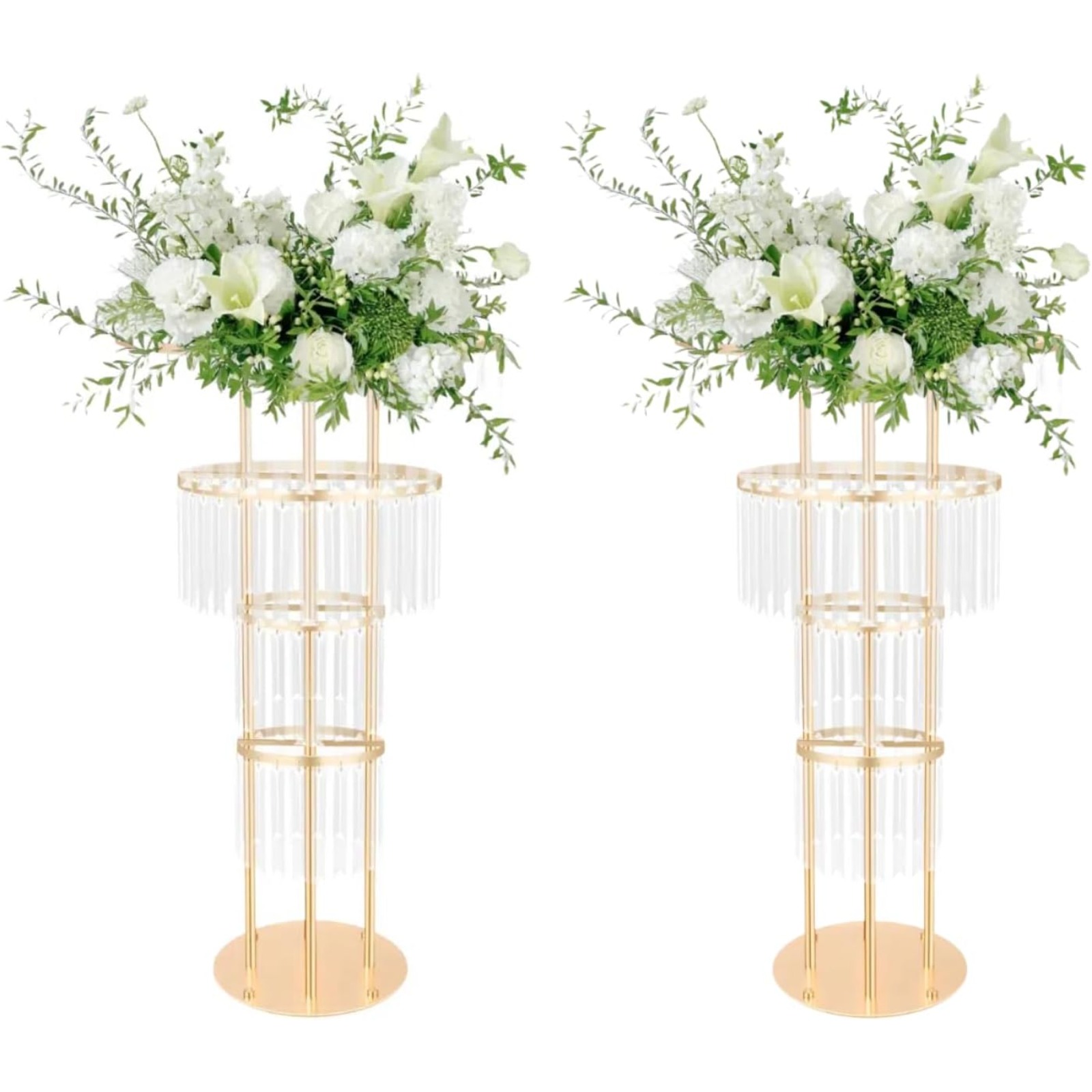 Florist Supply Vases - 2개 4단 웨딩 센터피스 꽃병, 28.4인치