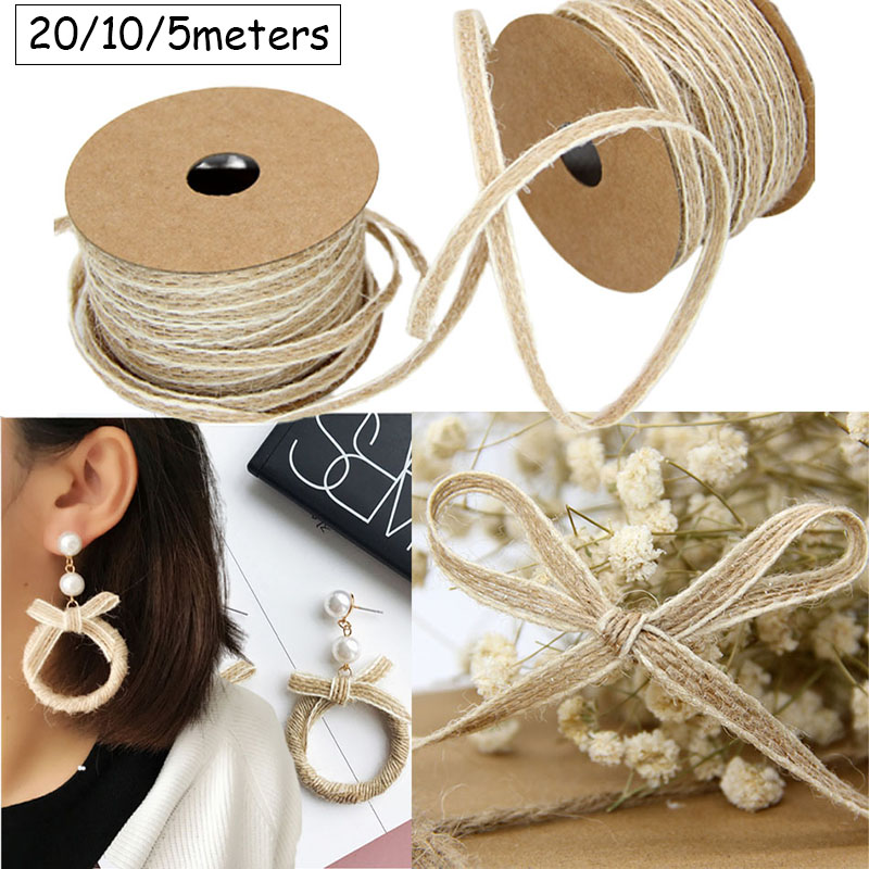 Twine Jute Natural - 20/10/5M 자연 황마 로프 코드 문자열