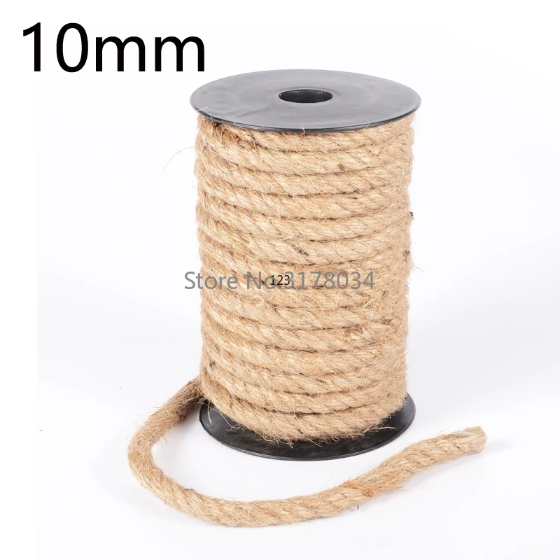 Twine Jute Natural - 10mm 1m-100m 천연 황마 로프 헤비