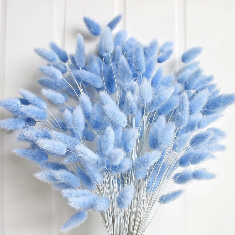 Florist Supply Vases - 100PCS 블루 토끼 꼬리 잔디 토끼