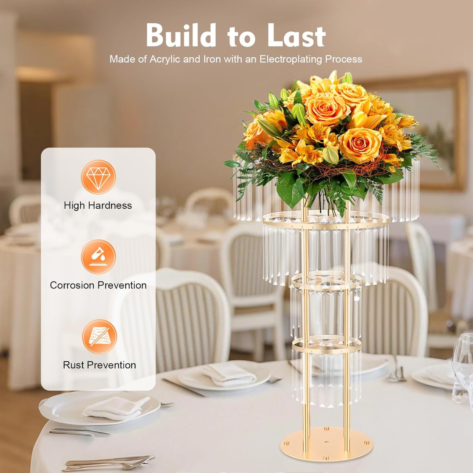 2개 4단 웨딩 센터피스 꽃병, 28.4인치 골드 아크 - Florist Supply Vases 리뷰 및 가격