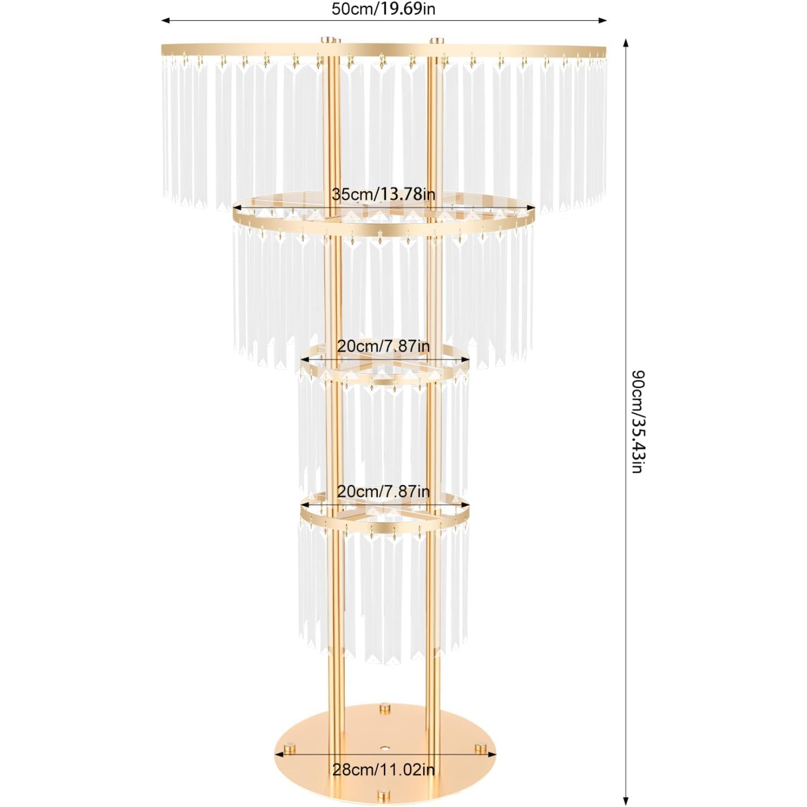 2개 4단 웨딩 센터피스 꽃병, 28.4인치 골드 아크 - Florist Supply Vases 리뷰 및 가격