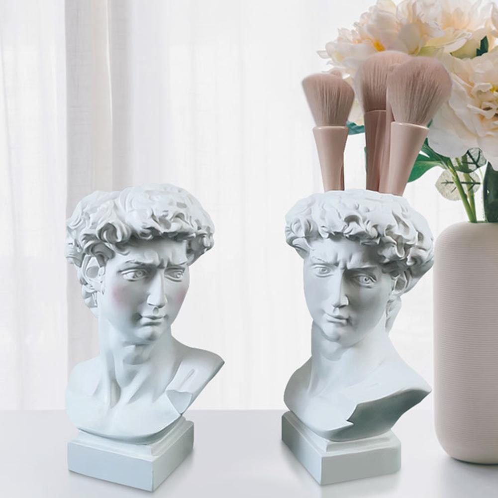 창의적인 펜 홀더 아트 꽃병 화장 브러쉬 보관함 초상화 - Florist Supply Vases 리뷰 및 가격