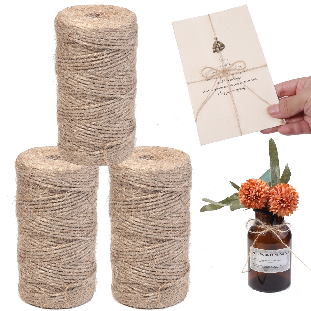 100미터 천연 황마 끈 리본 공예 빈티지 황마 로프  - Twine Jute Natural 리뷰 및 가격