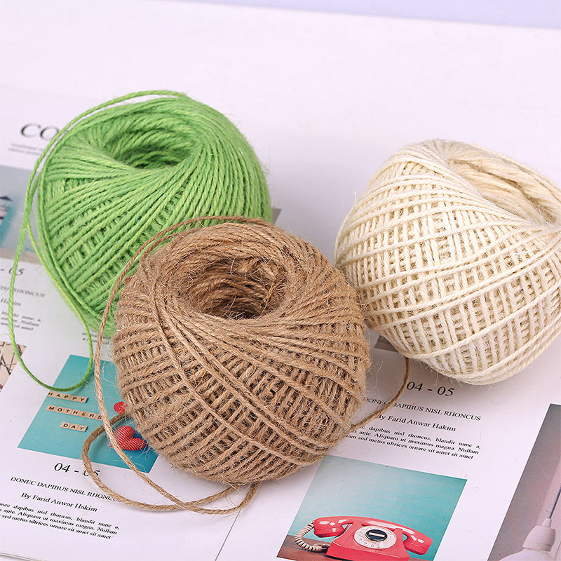 DIY 천연 2mm 50M/롤 다채로운 황마끈 삼베끈  - Twine Jute Natural 리뷰 및 가격