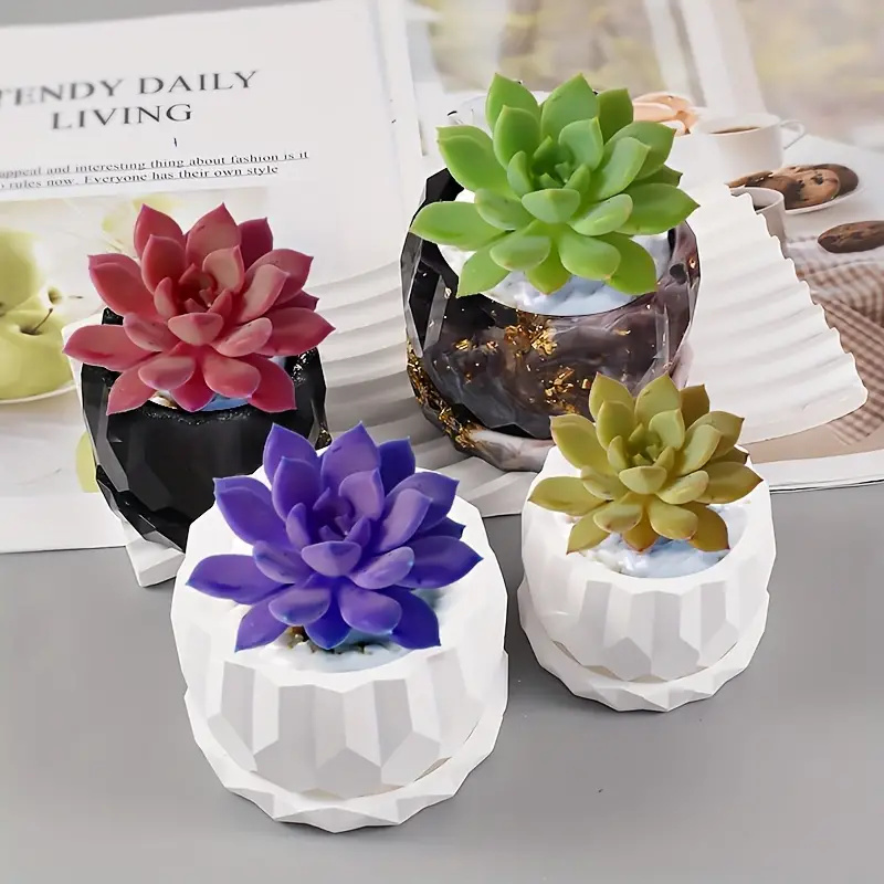 콘크리트 꽃 냄비와 접시에 대 한 1 세트 실리콘 화분 - Florist Supply Vases 리뷰 및 가격