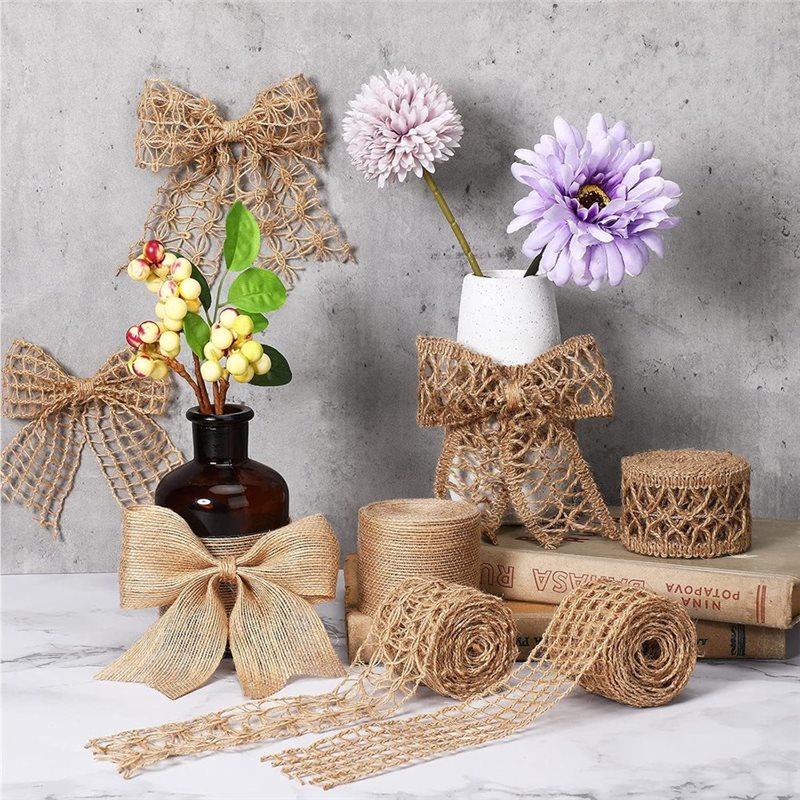 AT19-유선 13피트 삼베 리본 5롤, 천연 황마 레 - Twine Jute Natural 리뷰 및 가격