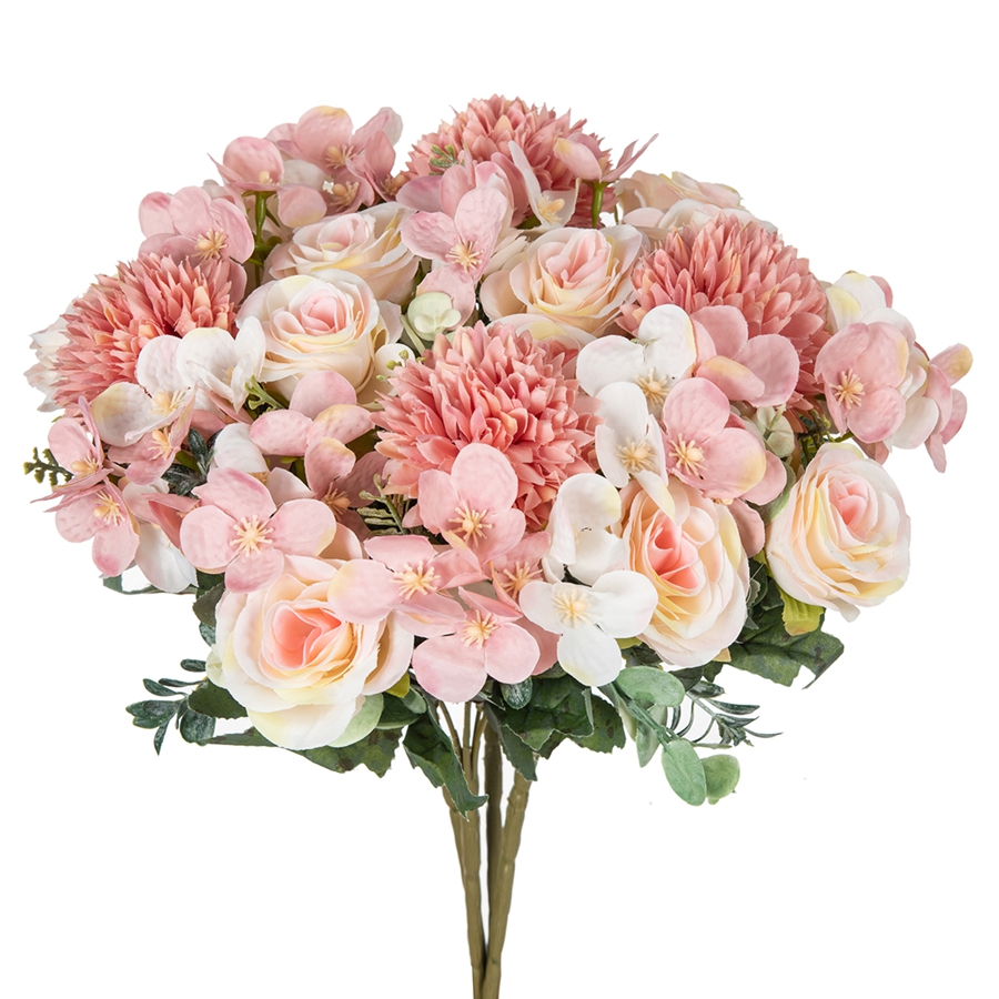1/4개 인조 꽃 장미 국화 실크 신부 부케 웨딩 가든 - Florist Supply Vases 리뷰 및 가격