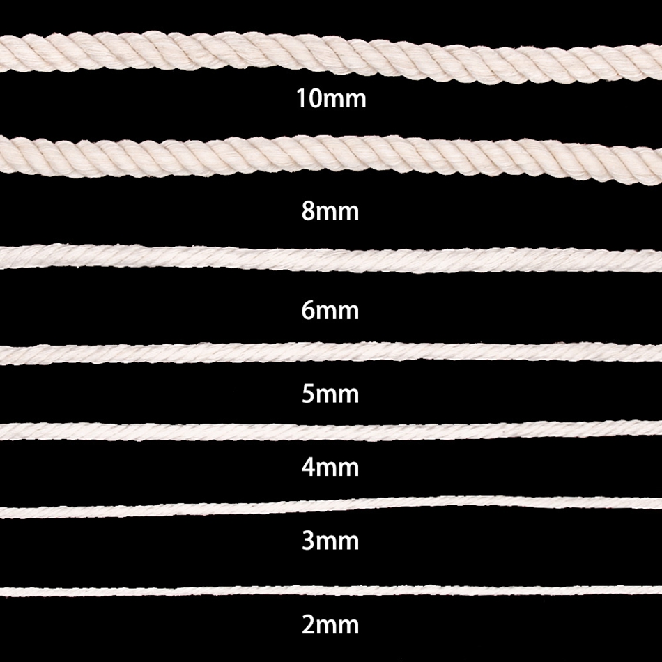 1mm-10mm 100% 코튼 Macrame 코드 로프 - Twine Jute Natural 리뷰 및 가격